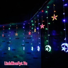 Đèn Led Trang Trí 12 Trăng Sao Vàng Ấm