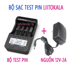 Bộ kiểm tra pin Liitokala dung lượng ,nội trở Kèm Nguồn 12V-2A