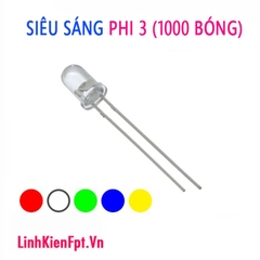 Led siêu sáng  3mm gói 1000 bóng