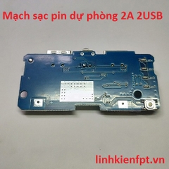 Mạch Sạc Pin Dự Phòng 2 Cổng USB 18650 5V 2A