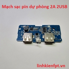 Mạch Sạc Pin Dự Phòng 2 Cổng USB 18650 5V 2A