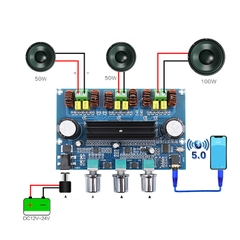 Mạch Âm Thanh ClassD 2.1 BLUETOOTH 2x50W Bass 100W