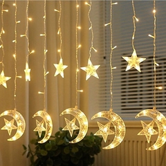 Đèn Led Trang Trí 12 Trăng Sao Vàng Ấm