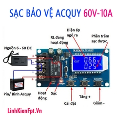 Mạch sạc acquy bảo vệ  quá tải 60V 10A