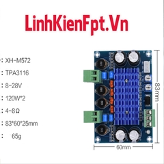 Mạch Khuếch Đại TPA3116D2 A572 2x120W