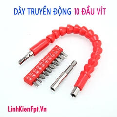 Combo dây truyền động và 10 đầu bắt vít