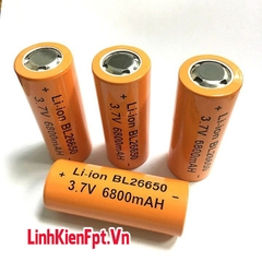 Pin Lithium 3.7V 26650 Dung Lượng Cao 6800mAh