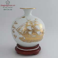 Bình hút tài lộc trắng tuyết 