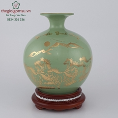  Bình hút tài lộc lục bảo nhạt 