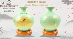 Bình hút Tài Lộc xanh Ngọc Thuận Buồm Xuôi Gió vẽ vàng in Logo theo yêu cầu