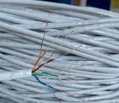 (Cuộn 305m). Cáp mạng, Dây mạng Cat5e Nasun MEDI 0111, dây màu trắng