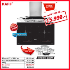 Combo 17: Bếp từ KAFF KF-890Plus và Máy hút mùi KAFF KF-GBT7069