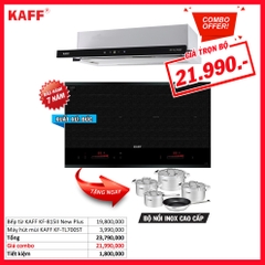 Combo 22: Bếp từ KAFF KF-815II New Plus và Máy hút mùi KAFF KF-TL700ST