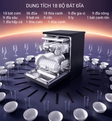 Máy rửa chén KAFF KF-DW8805 Smart AI (New 2026) Công nghệ AI Wash