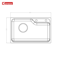 Chậu rửa Konox Tari Smart 8050 (hạt Smart chống xước)