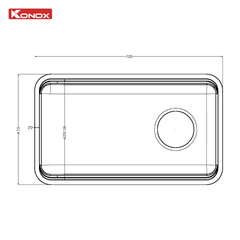 Chậu rửa Konox Tari Smart 7047PP (hạt Smart chống xước)