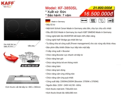 Combo 21: Bếp từ KAFF KF-3850SL và Máy hút mùi KAFF KF-GBT7069