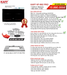 Combo 18: Bếp từ KAFF KF-892Pro Và Máy hút mùi KAFF KF-TL700ST