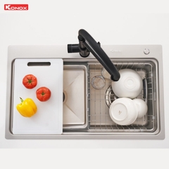 Chậu rửa Konox KN8048TS Dekor (Bề mặt hạt chống xước)