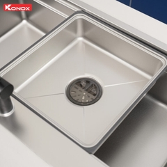 Chậu rửa Konox KN8751TS Dekor (Bề mặt hạt chống xước)