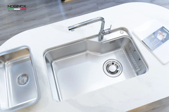 Chậu rửa Nobinox HARI PLUS 8250R (8250 vân Linen plus phủ ion+)