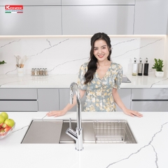 Chậu rửa Konox KN8646DU Dekor (Bề mặt hạt chống xước)