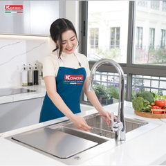 Chậu rửa Konox KN8651TD Dekor (Bề mặt hạt chống xước)