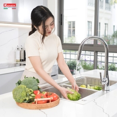 Chậu rửa Konox KN8651TD Dekor (Bề mặt hạt chống xước)