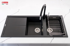 Chậu rửa Konox Livello Smart 1160 - Black (Chậu đá Granite)
