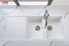 Chậu rửa Konox Livello Smart 1160 - White Silver (Chậu đá Granite)