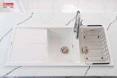 Chậu rửa Konox Livello Smart 1160 - White Silver (Chậu đá Granite)