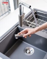 Chậu rửa Konox Phoenix Smart 860 Grey (Chậu đá Granite)