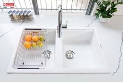 Chậu rửa Konox Phoenix Smart 860 White Silver (Chậu đá Granite)