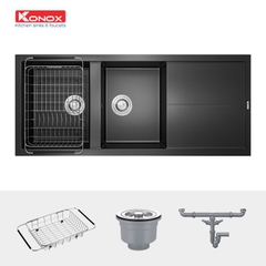 Chậu rửa Konox Livello Smart 1160 - Black (Chậu đá Granite)