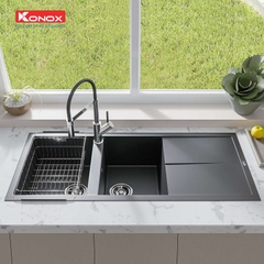 Chậu rửa Konox Livello Smart 1160 - Black (Chậu đá Granite)