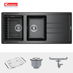 Chậu rửa Konox Phoenix 1160 - Black (Chậu đá Granite)