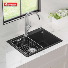 Chậu rửa Konox Ruvita 680 - Black (Chậu đá Granite)