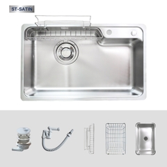 Chậu rửa Kluger KH8050ST Plus (bề mặt Satin) (Tặng vòi rửa Kluger)