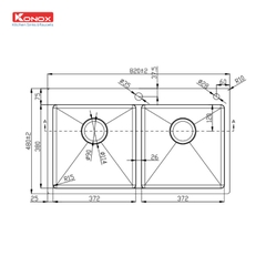 Chậu rửa Konox KN8248DOB