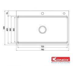 Chậu rửa Konox KN7650TS