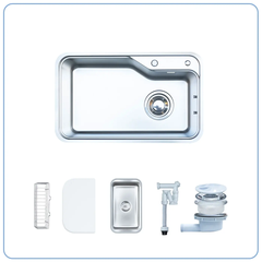 Chậu rửa Nobinox NOVA A182 (8250 bề mặt vân siêu mịn)
