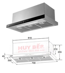 Máy hút mùi KAFF KF-TL7735S BOST