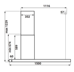 Máy hút mùi KAFF KF-IS1500B LUX