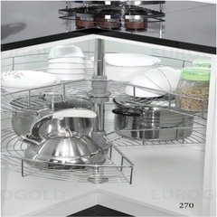 Mâm xoay inox Eurogold nan mở 3/4 - 270 độ