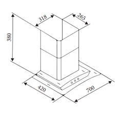 Máy hút mùi LATINO LT-KC700Silver