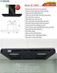 Combo 14: Bếp từ Spelier IC1188DE Và Máy hút mùi Spelier SP109MC
