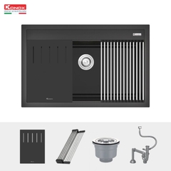 Chậu rửa Konox Terra 790S Black (Chậu đá Granite)