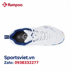Giày cầu lông, giày pickleball nam nữ Kumpoo E317 màu trắng xanh chính hãng