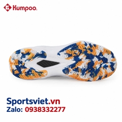 Giày cầu lông, giày pickleball nam nữ Kumpoo E317 màu trắng xanh chính hãng