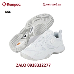 Giày cầu lông, giày pickleball nam nữ Kumpoo D66 màu trắng chính hãng